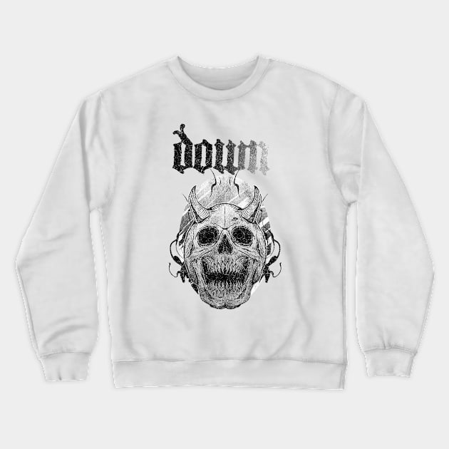 Down, Mad Band Crewneck Sweatshirt by Zaemooky